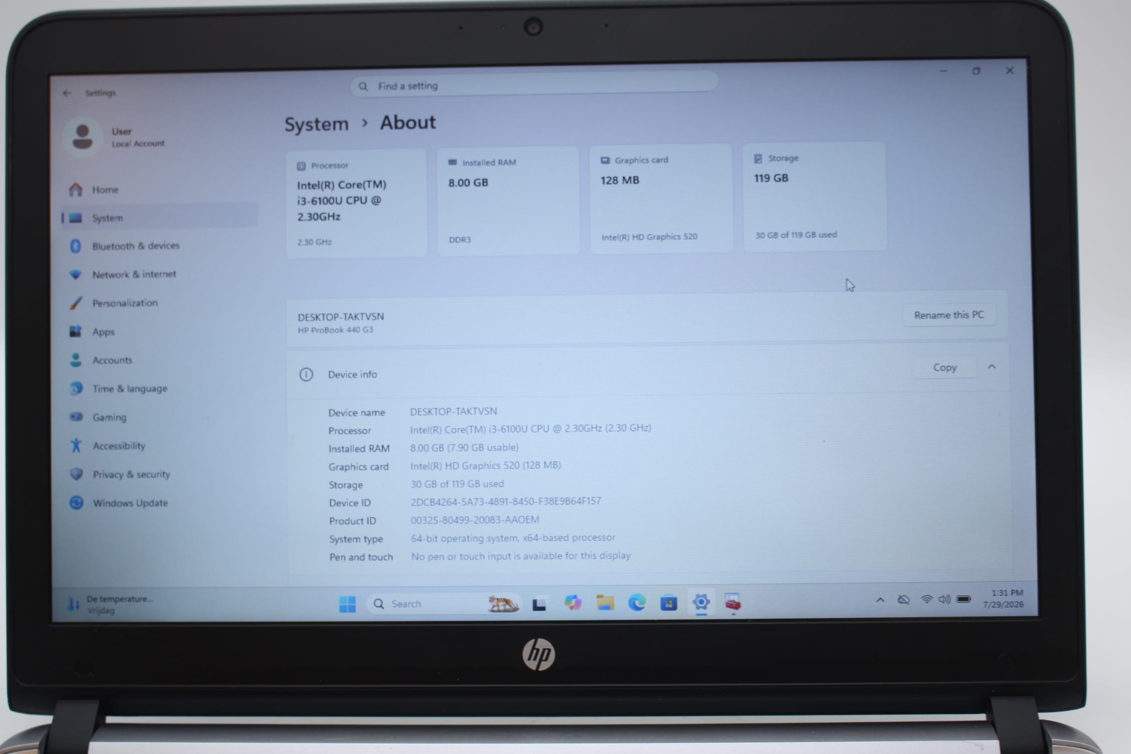 HP ProBook 440 G3